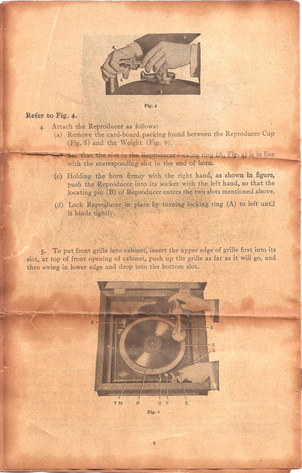Edison Diamond Disc Phonograph Instruction Manual Reproduction 